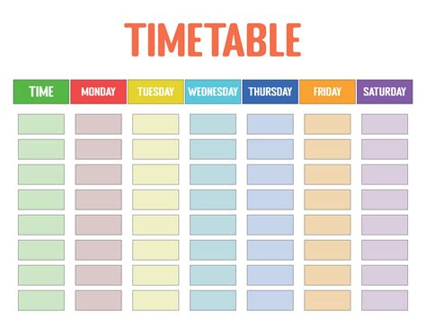 Timetable .